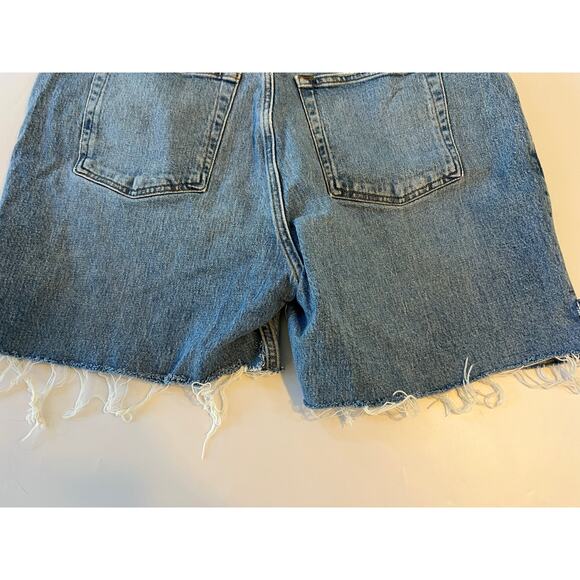 Abercrombie & Fitch 90s Relaxed Jean High Rise Cut-Off Shorts Women's Size 18R - Picture 7 of 15